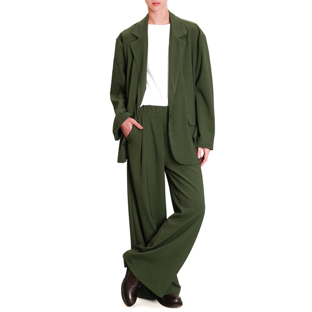 Zeroassoluto-Giacca oversize elasticizzata - VERDE