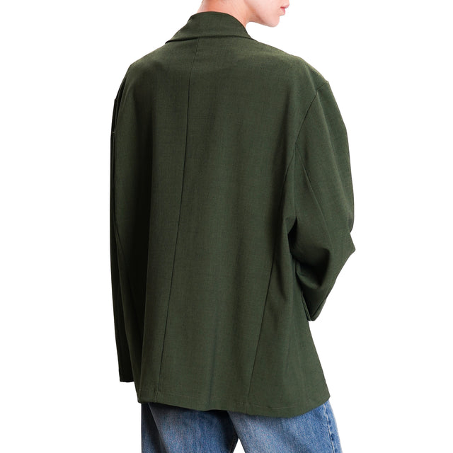 Zeroassoluto-JOLLY oversize stretch jacket - GREEN