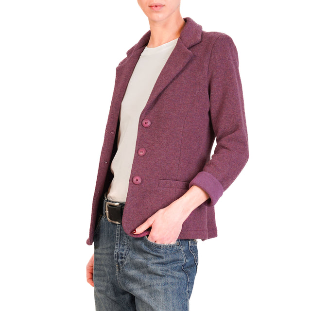 Zeroassoluto-Giacca JOY tessuto in maglia - mauve