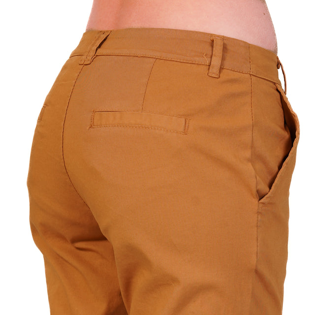 Zeroassoluto-Pantalone LOIS chino cotone elasticizzato - caramel