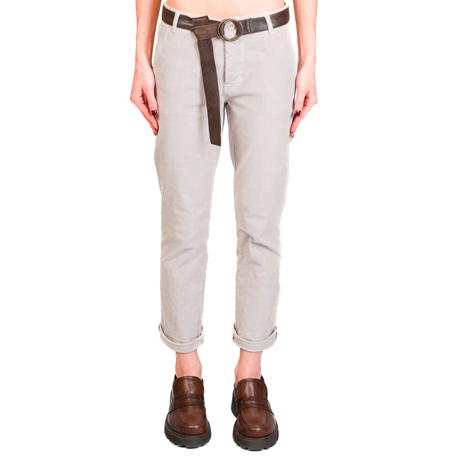 Zeroassoluto-LOIS chino trousers in stretch corduroy - lime