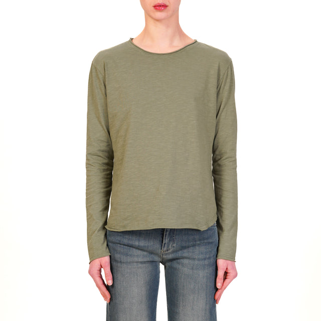 Zeroassoluto-T-shirt girocollo 100% cotone - militare