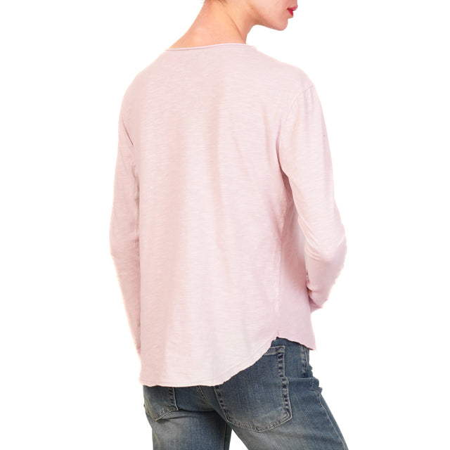 Zeroassoluto-T-shirt girocollo 100% cotone - rosa