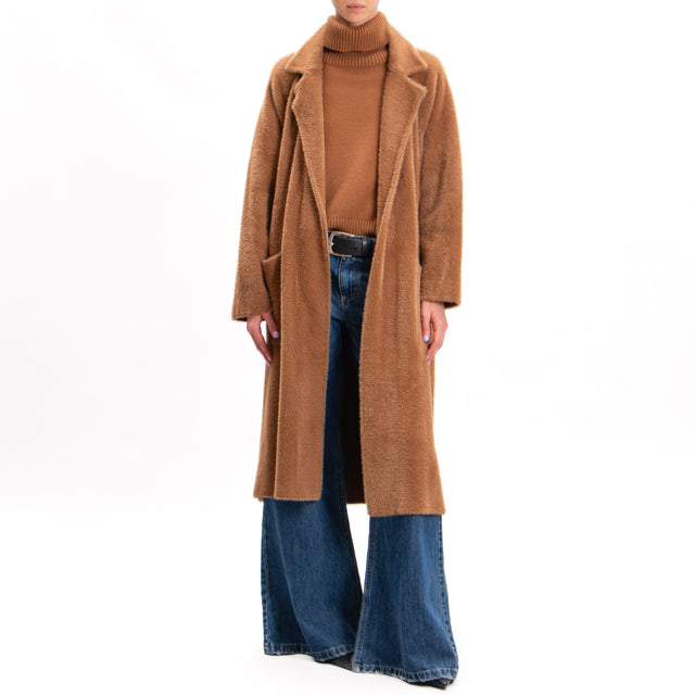 Zeroassoluto-Teddy bear coat with pockets - camel