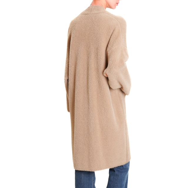 Zeroassoluto-Teddy bear coat with pockets - beige