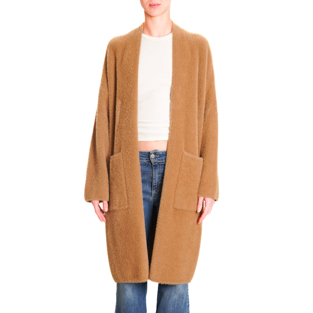 Zeroassoluto-Teddy bear coat with pockets - camel