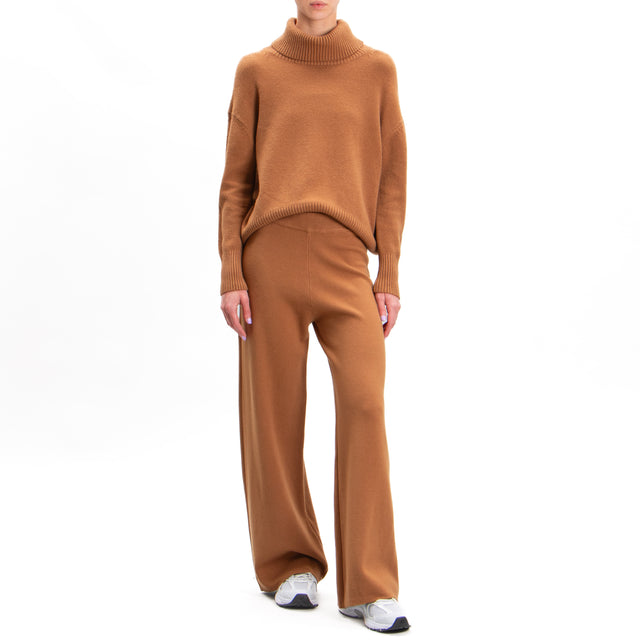 Zeroassoluto-High neck sweater - camel