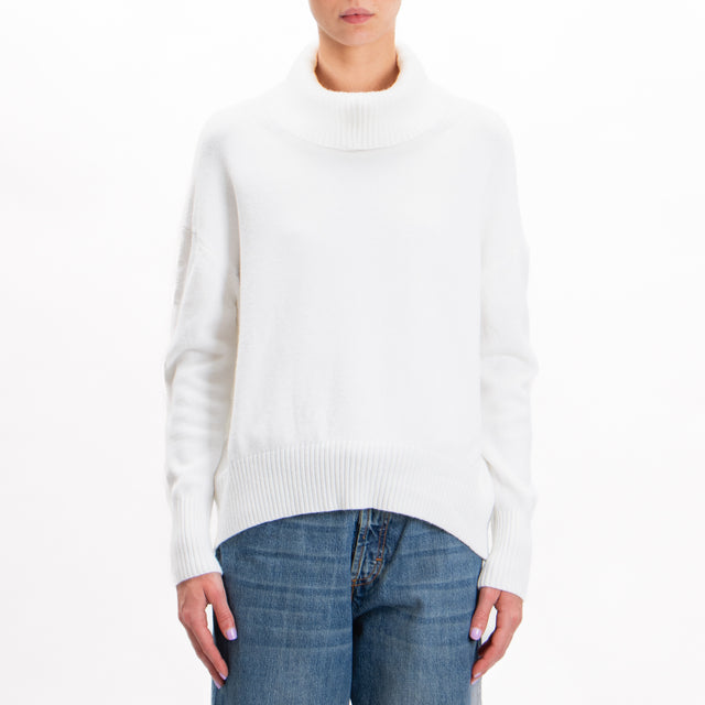 Zeroassoluto-Maglia collo alto - off white