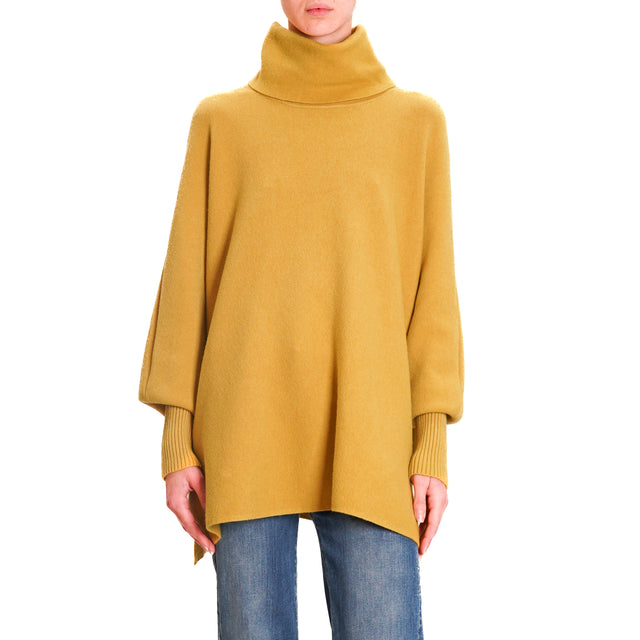 Zeroassoluto-High neck oversized sweater - oil