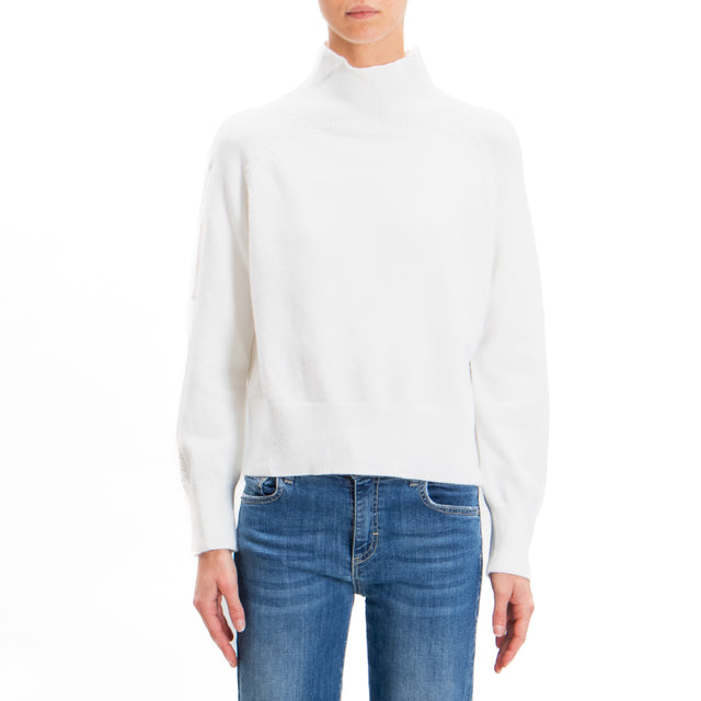 Zeroassoluto-Maglia collo montato - off white