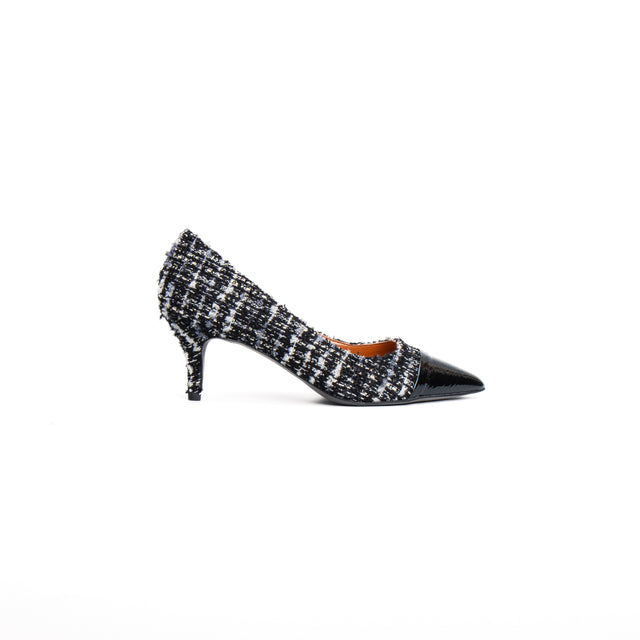 Divine follie-Arabesque mesh pumps - black