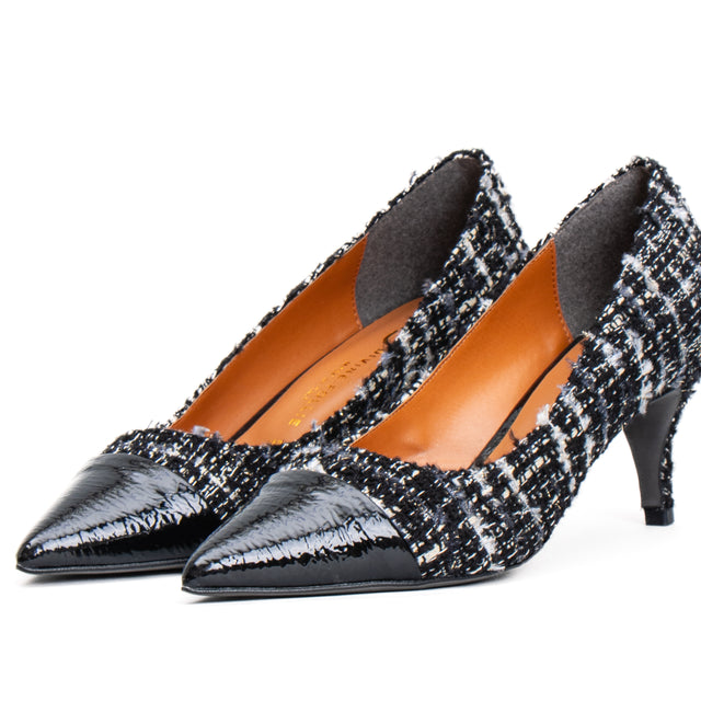 Divine follie-Arabesque mesh pumps - black