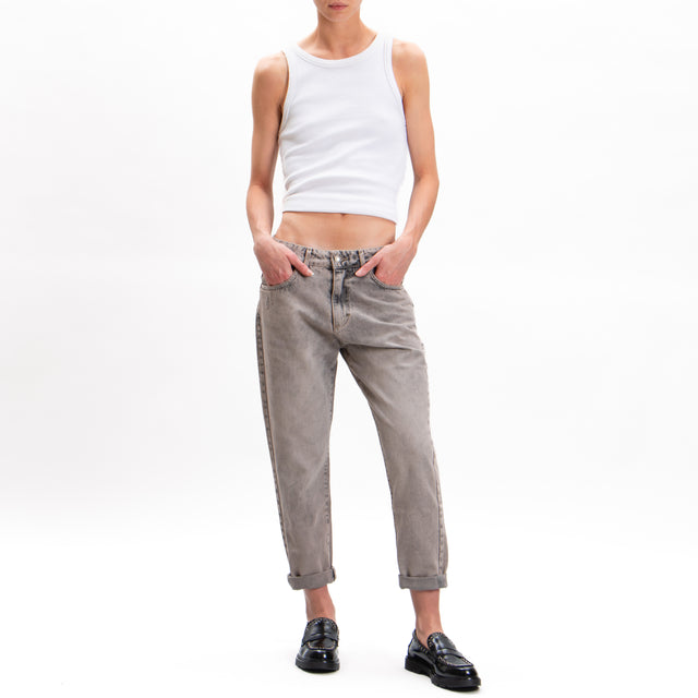 Zeroassoluto-Jeans FLOCK boyfriend - grigio fumo