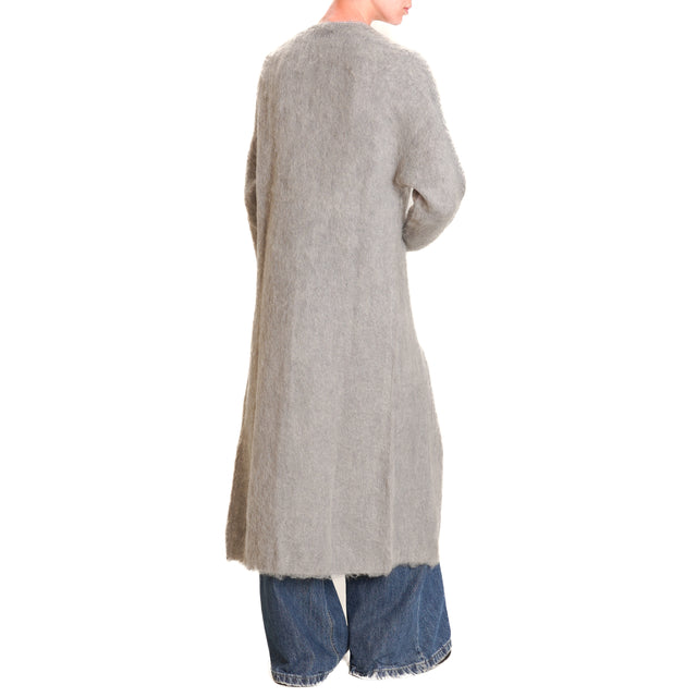 Zeroassoluto-Cardigan mohair - grigio